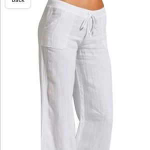 Linen pans XXL run small white